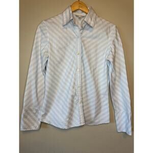 Banana Republic light blue striped button up shirt